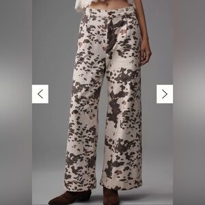 NEW Anthropologie Pilcro Leon Double Hem High-Rise Wide-Leg Cuff Jeans W's 23T